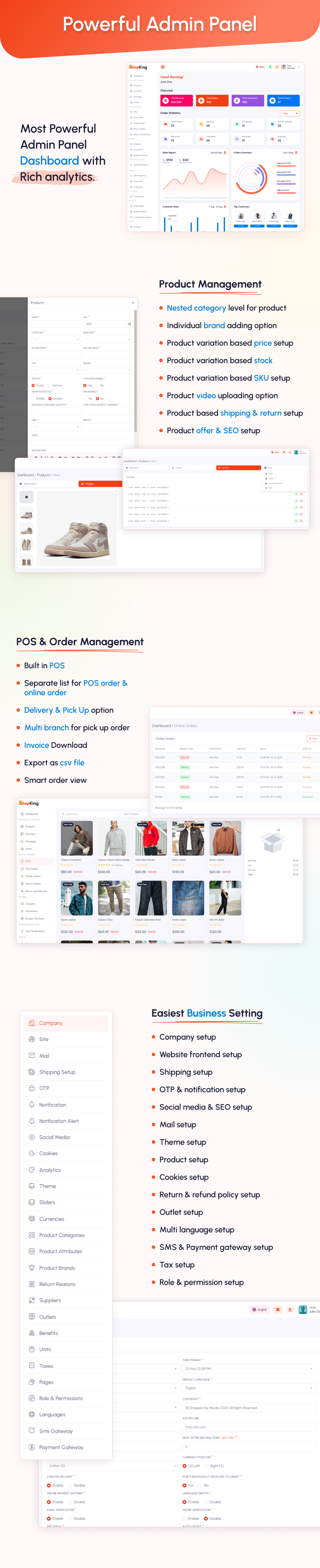 ShopKing - eCommerce App with Laravel Website & Admin Panel with POS | Inventory Management